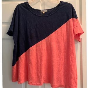 bordeaux XS linen top
